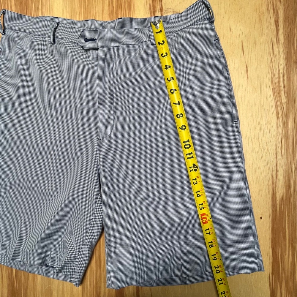 Donald Ross Houndstooth 100% Polyester Golf Shorts Oak Tree Logo Mens‎ 34 - Picture 3 of 7